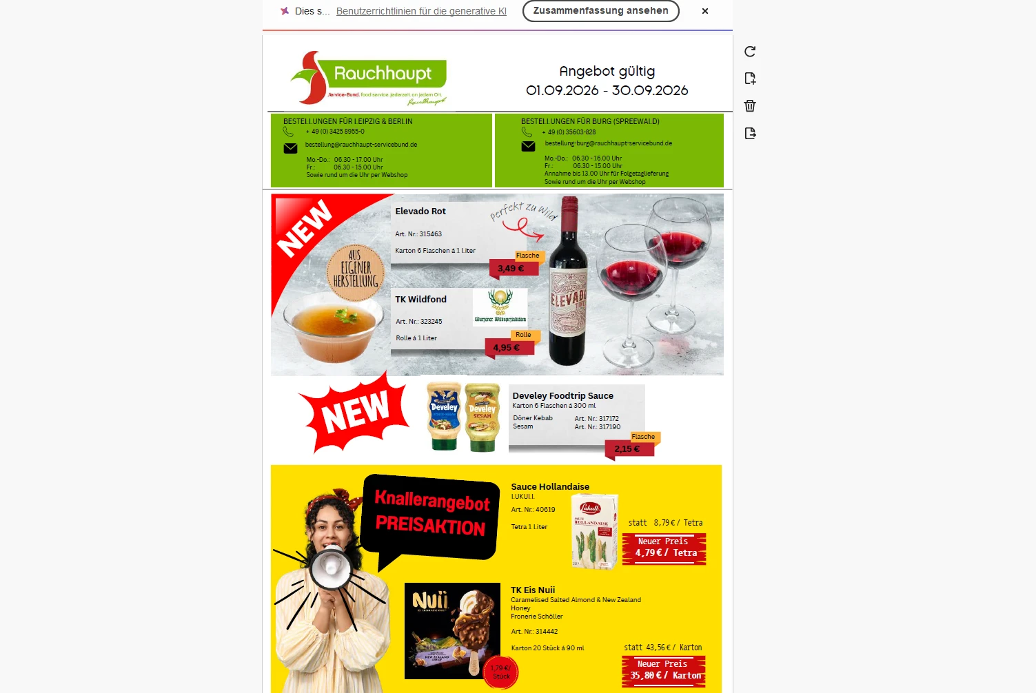 Aktionen Rauchhaupt GmbH Fronerie Schöller Highlights